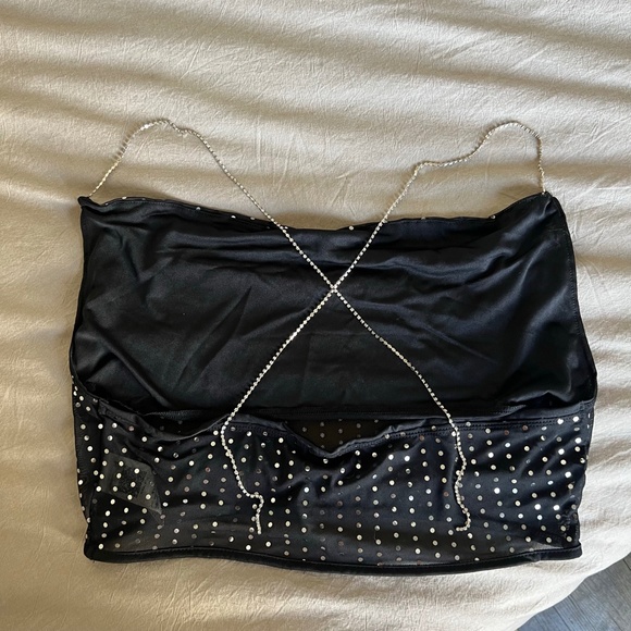 Chain strap Sparkle Mesh Top - Picture 3 of 4